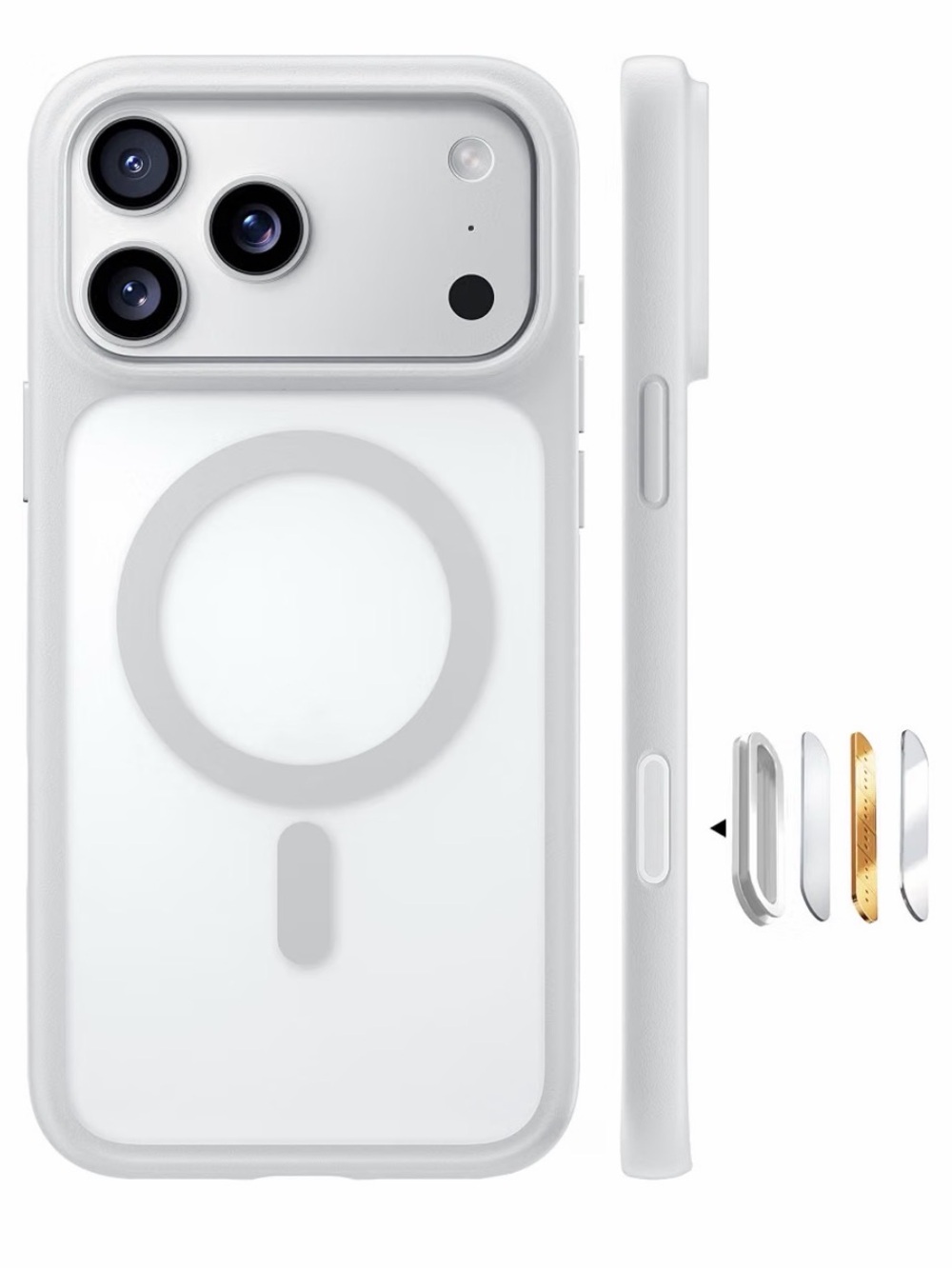 iPhone 17 Pro Case with MagSafe Clear and silver